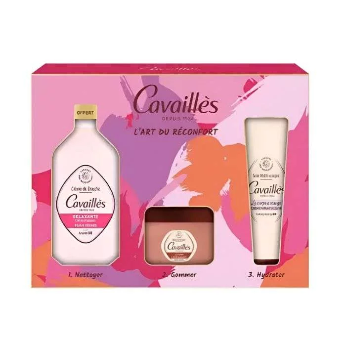 ROGE CAVAILLES COFFRET L'ART DU RECONFORT CREME DE DOUCHE RELAXANTE 250ML + BAUME GOMMANT LE CORPS 200ML + CREME MIRACULEUSE LE CORPS ET LE VISAGE 100ML