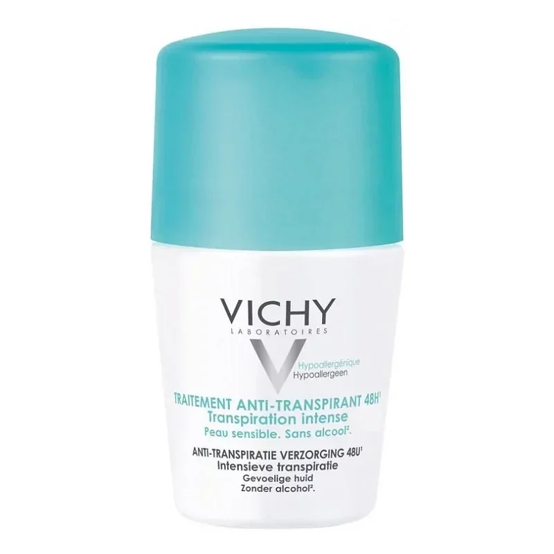 VICHY DEODORANT TRAITEMENT ANTI-TRANSPIRANT 48H ROLL-ON  TRANSPIRATION INTENSE PEAU SENSIBLE 50ML