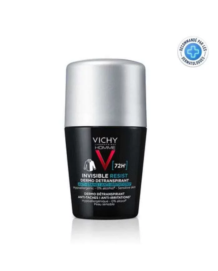 VICHY HOMME DETRANSPIRANT INVISIBLE ANTI-TRACES DETRANS RESIST 72H INVISIBLE 50ML