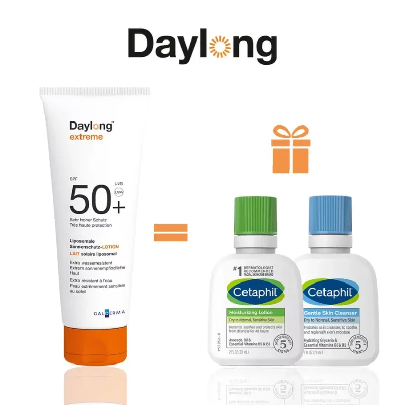 DAYLONG PACK EXTREME SPF50+ 100ML + CETAPHIL LOTION NETTOYANTE 29ML OFFERTE