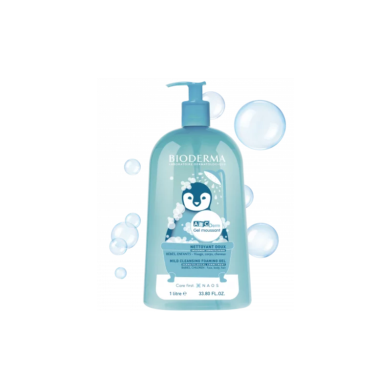 BIODERMA ABCDERM GEL MOUSSANT NETTOYANT DOUX 1L
