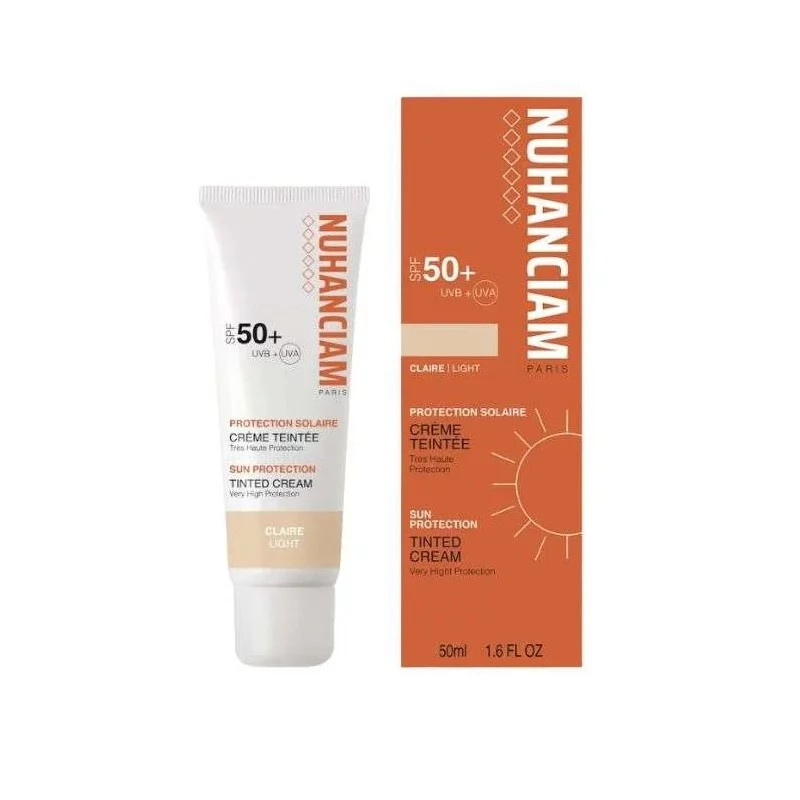 NUHANCIAM CREME SOLAIRE TEINTEE SPF50+ 50ML REFERENCE CLAIRE