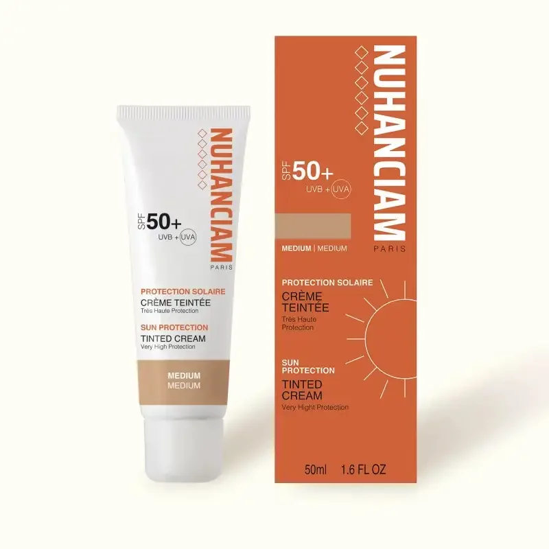 NUHANCIAM CREME SOLAIRE TEINTEE SPF50+ 50ML REFERENCE MEDIUM