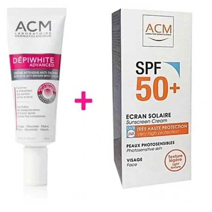 ACM DEPIWHITE PACK CREME DEPIWHITE ADVANCED 40ML + ACM CREME SOLAIRE INVISIBLE LEGERE SPF50+ 40ML