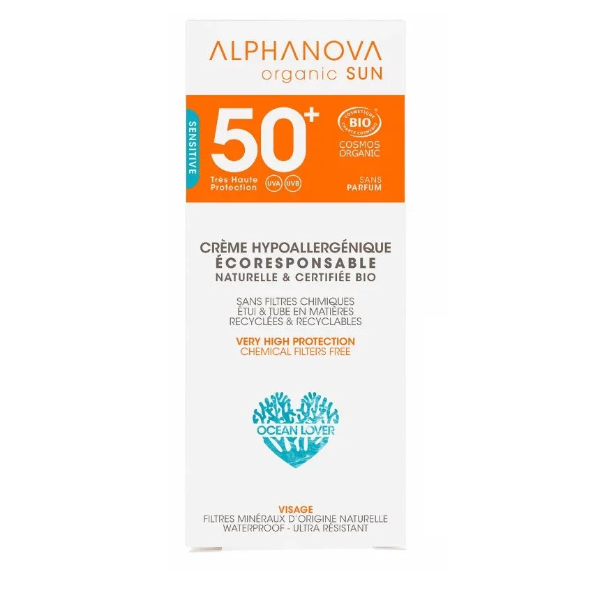 ALPHANOVA SENSITIVE CREME HYPOALLERGENIQUE INVISIBLE SPF50+ 50G