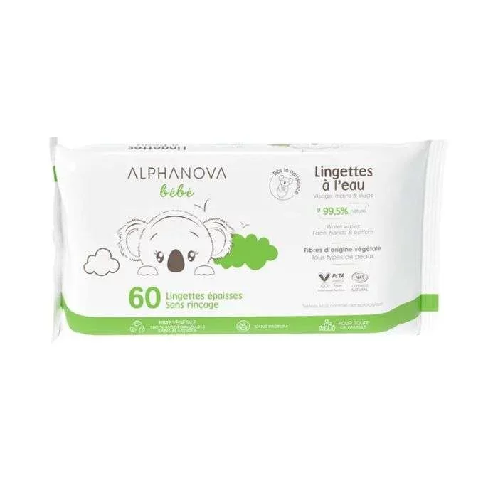 ALPHANOVA BEBE LINGETTES BOITE DE 60