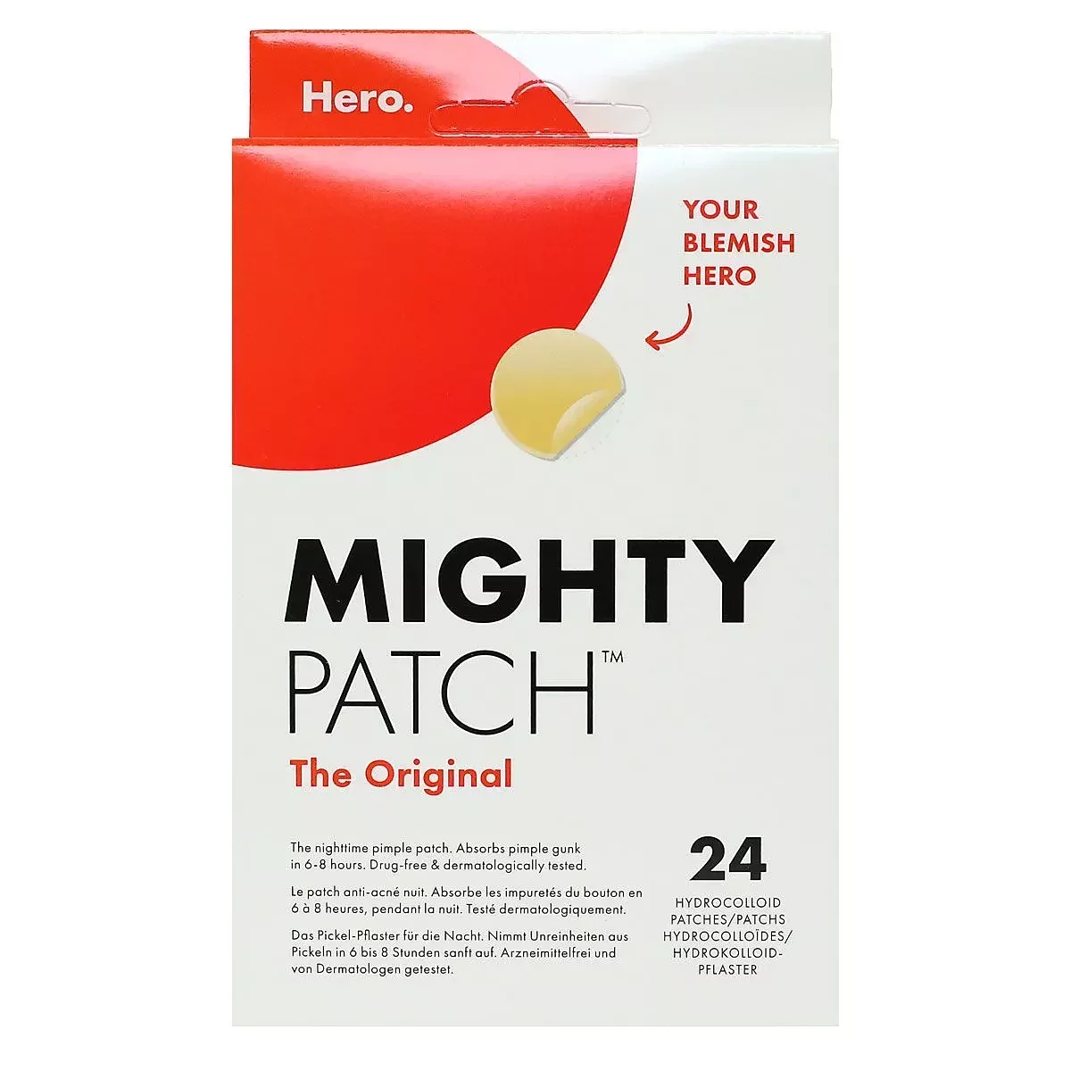 HERO MIGHTY PATCH ORIGINAL ANTI-BOUTONS BOITE DE 24 PATCHS