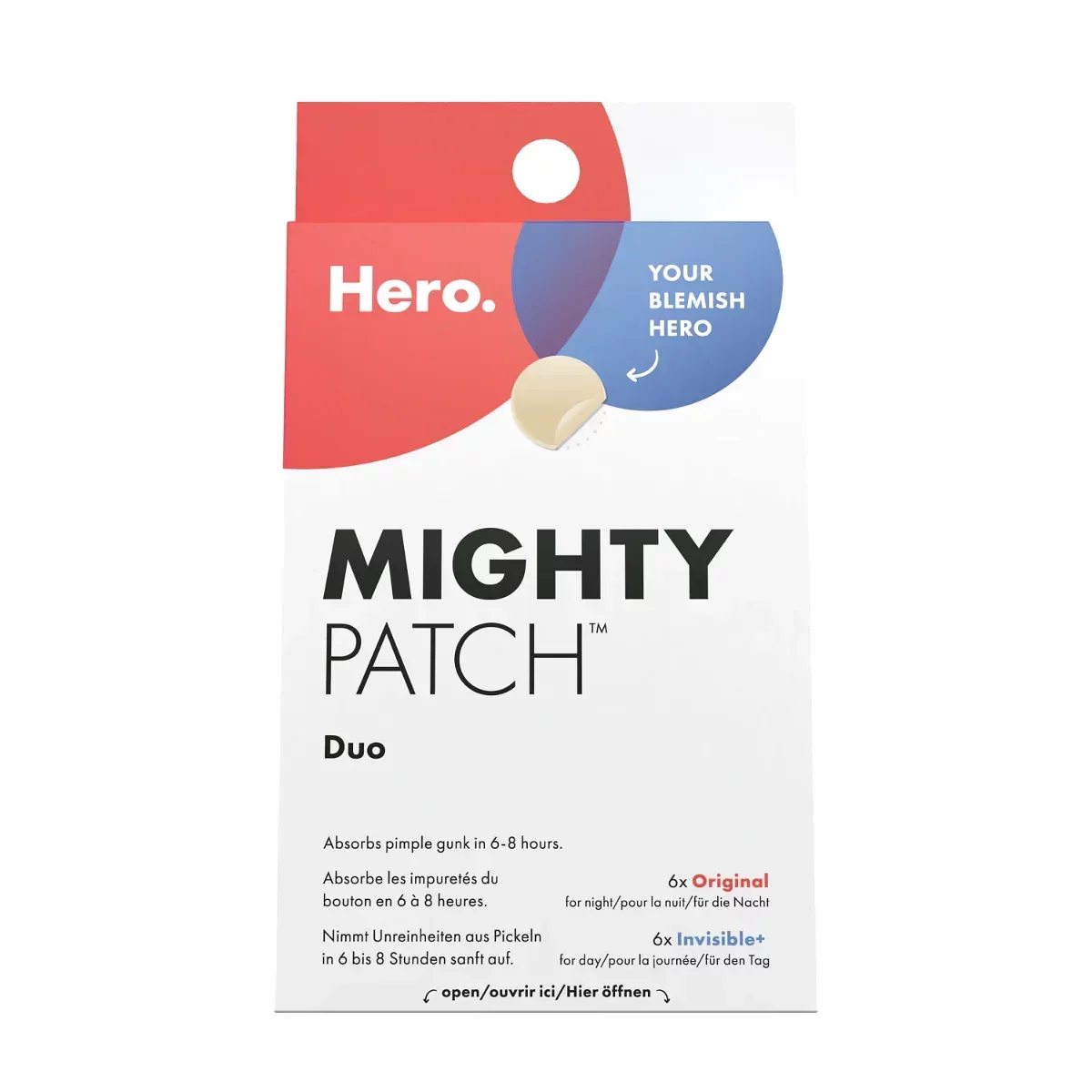 HERO MIGHTY PATCH ORIGINAL DUO ANTI-BOUTONS BOITE DE 12 PATCHS