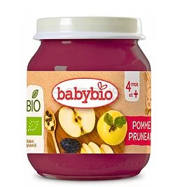 BABYBIO PETIT POT POMME PRUNEAU +4MOIS BOITE DE 1*130G