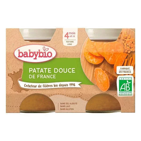 BABYBIO PETIT POT PATATE DOUCE 2*130G