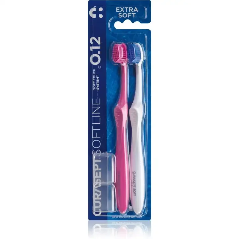 CURASEPT PACK SOFT LINE EXTRA SOFT 0.12 DEUX BROSSE A DENTS