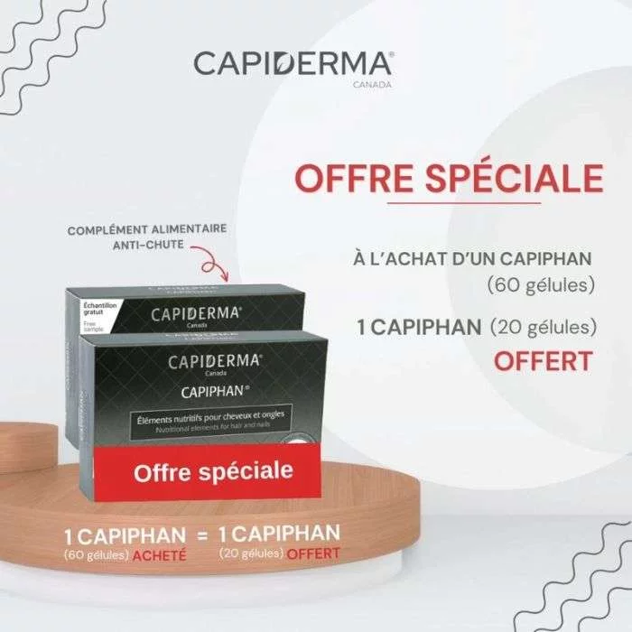 CAPIDERMA PACK CAPIPHAN CHEVEUX ET ONGLES B60 GELULES + CAPIPHANE B20 CAPSULES