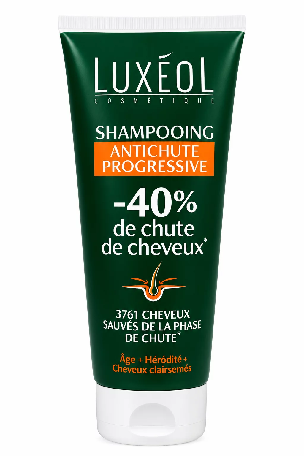 LUXEOL SHAMPOOING ANTICHUTE PROGRESSIVE -40% CHUTE DE CHEVEUX 200ML