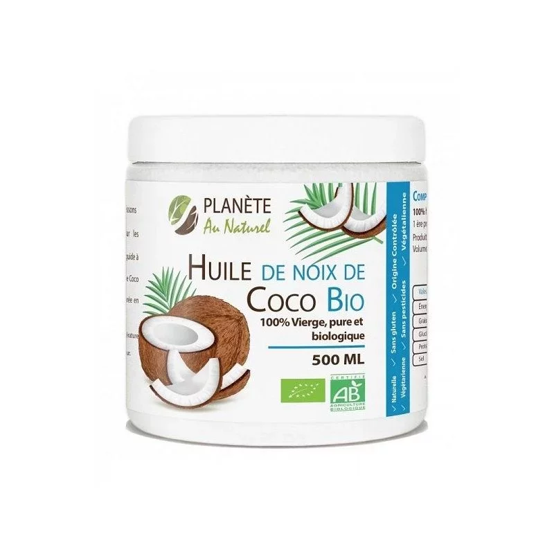 PLANETE AU NATUREL HUILE DE NOIX DE COCO BIO 500ML