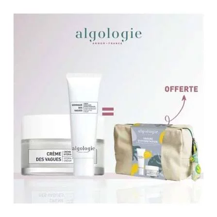 ALGOLOGIE COFFRET HYDRATANT DES VAGUES CREME DES VAGUES HYDRA-FONDANTE 50ML + GOMMAGE DES VAGUES CREME EXFOLIANT HYDRA FRAICHEUR 50ML