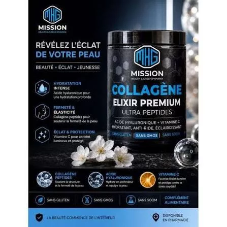 MISSION COLLAGENE ELIXIR PREMIUM ULTRA PEPTIDES 500MG 40 SERVINGS