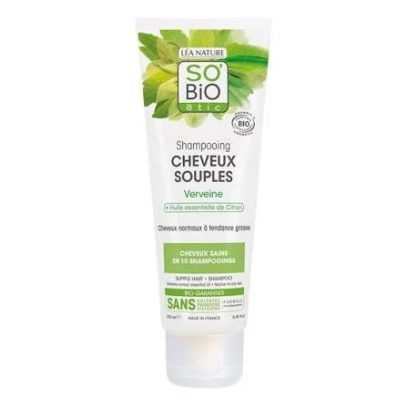 SO'BIO ETIC SHAMPOOING CHEVEUX PURIFIES VERVEINE + HUILE ESSENTIELLE DE CITRON 250ML