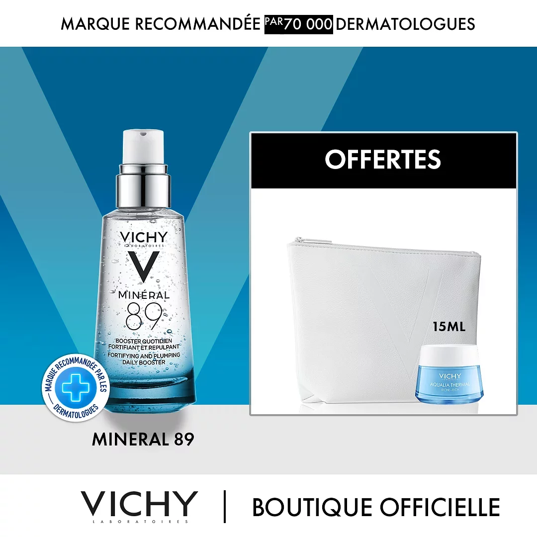 VICHY PACK MINERAL 89 SERUM BOOSTER 50ML + MINI MINERAL 89 SERUM BOOSTER 15ML OFFERT