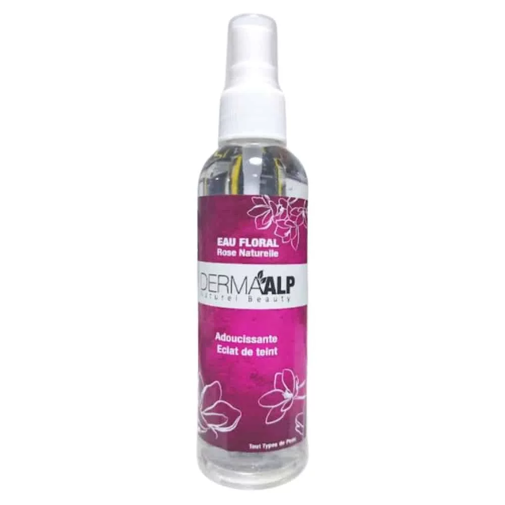 DERMAALP NATUREL BEAUTY EAU FLORALE ROSE NATURELLE ADOUCISSANTE ECLAT DE TEINT 100ML