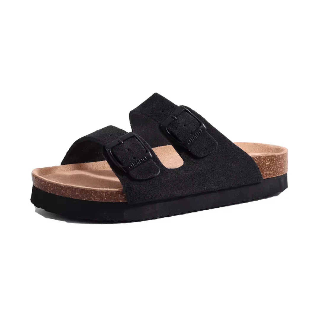 Confort Line Orthopedique Sandale Fm 2 Boucles Noir Taille 36