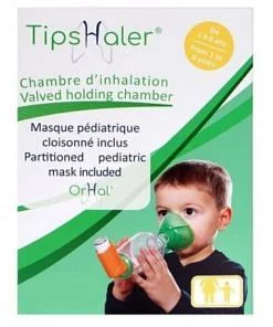 TIPS-HALER CHAMBRE D'INHALATION MASQUE PEDIATRIQUE CLOISONNE 1-6ANS