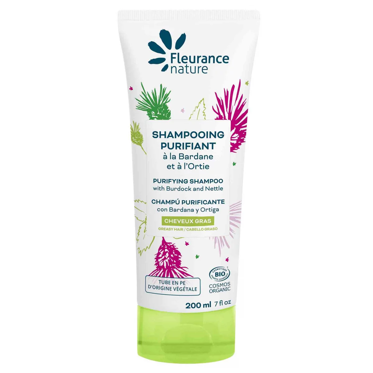 FLEURANCE NATURE SHAMPOOING PURIFIANT A LA BARDANE ET A L'ORTIE 200ML