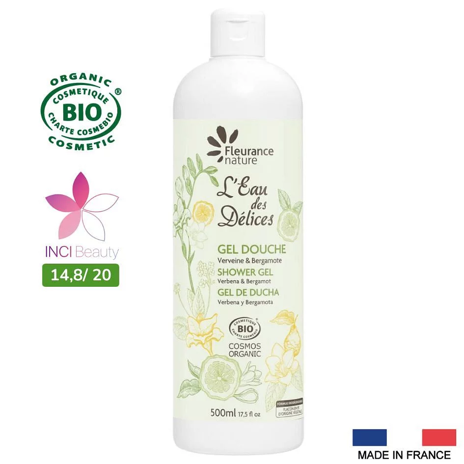 Fleurance Nature L'eau Des Delices Gel Douche Verveine Et Bergamote 500ml