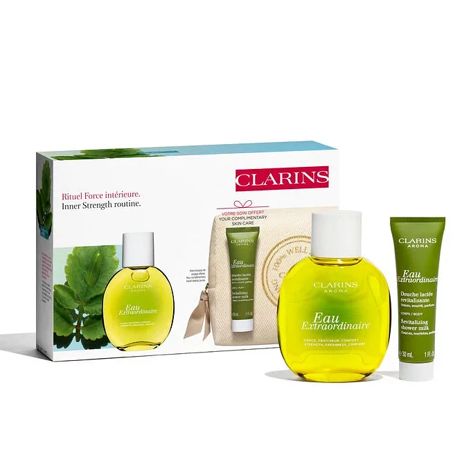 CLARINS COFFRET EAU EXTRAORDINAIRE DOUCHE LACTEE REVITALISANTE 30ML + EAU EXTRAORDINAIRE SPRAY 100ML REF 80097054
