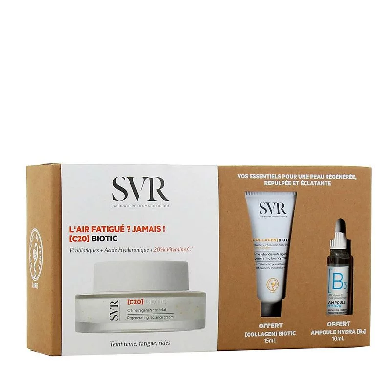 SVR COFFRET C20 BIOTIC 50ML + COLLAGÈNE BIOTIC 15ML + AMPOULES BOITE DE 3 10ML