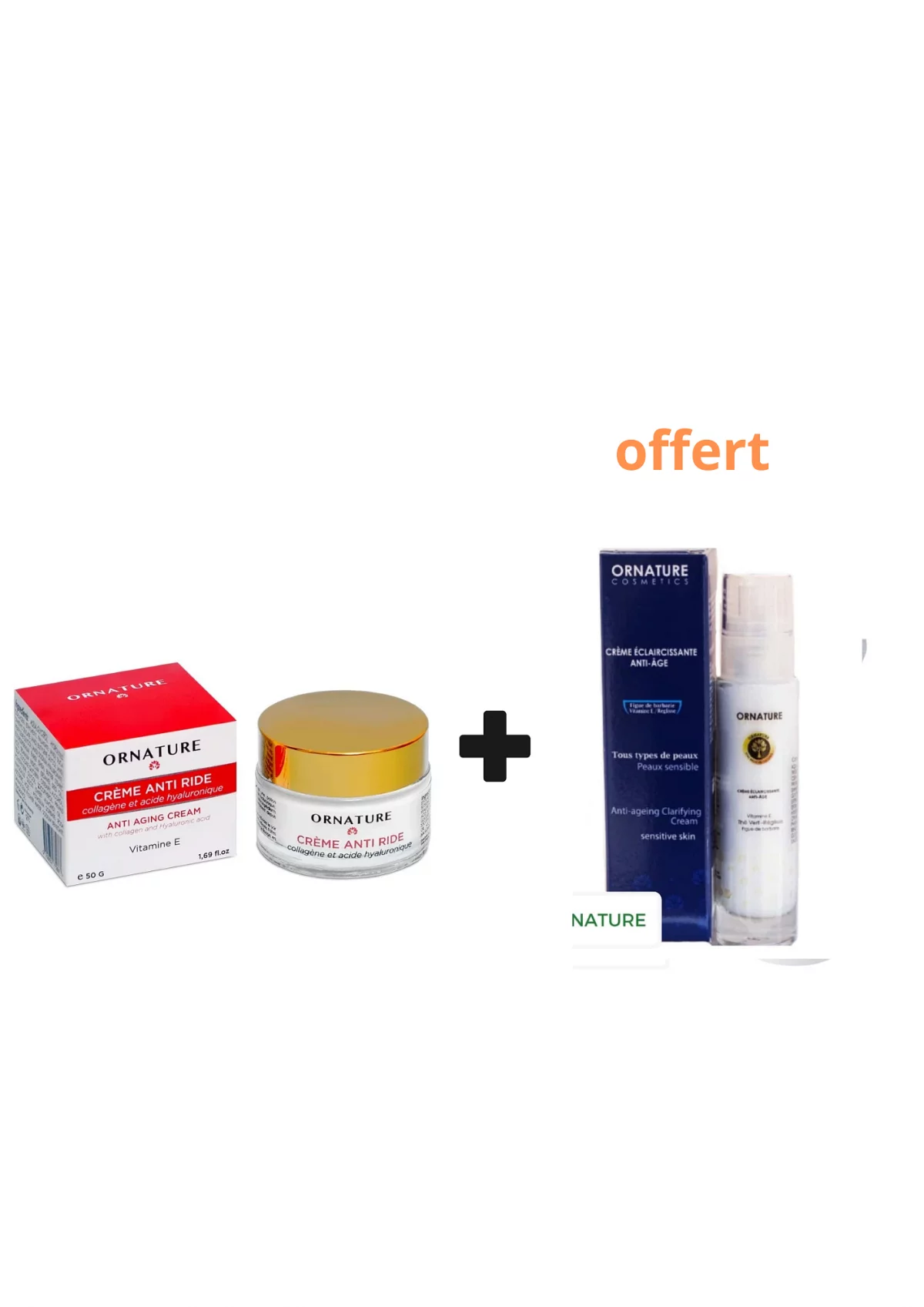 Ornature Pack Creme Anti-rides 50g + Creme Eclaircissante 50ml