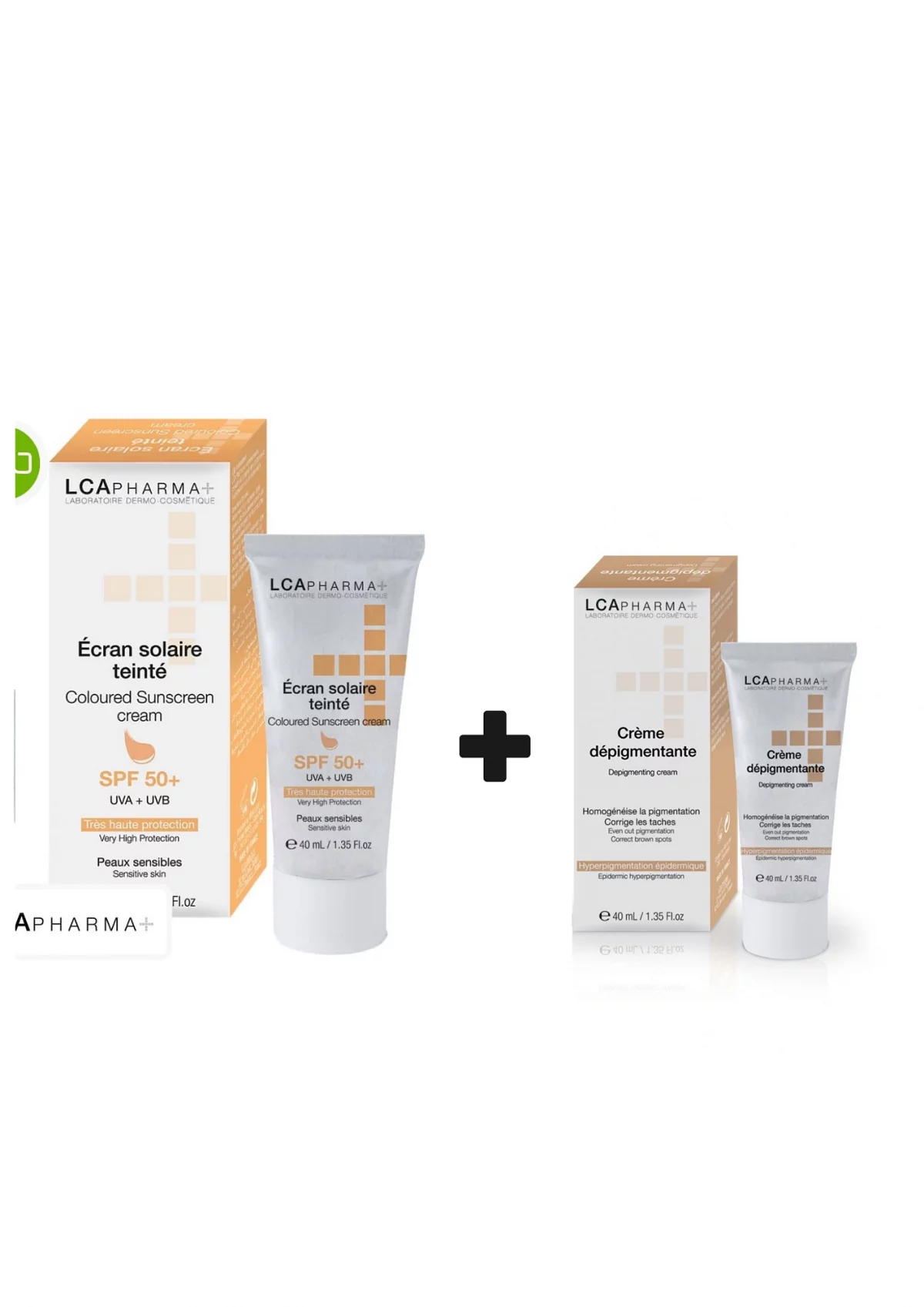 Lca Pack Ecran Solaire Teinte Spf50+ 40ml + Creme Depigmentante 40ml