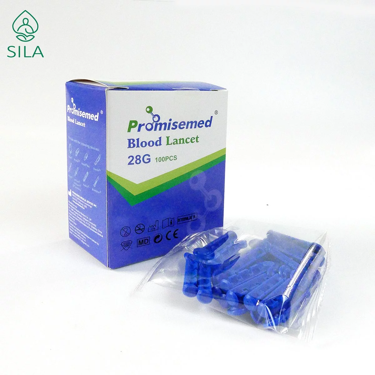 Promisemed Lancettes Bleues Boite De 100 Reference Bl-28