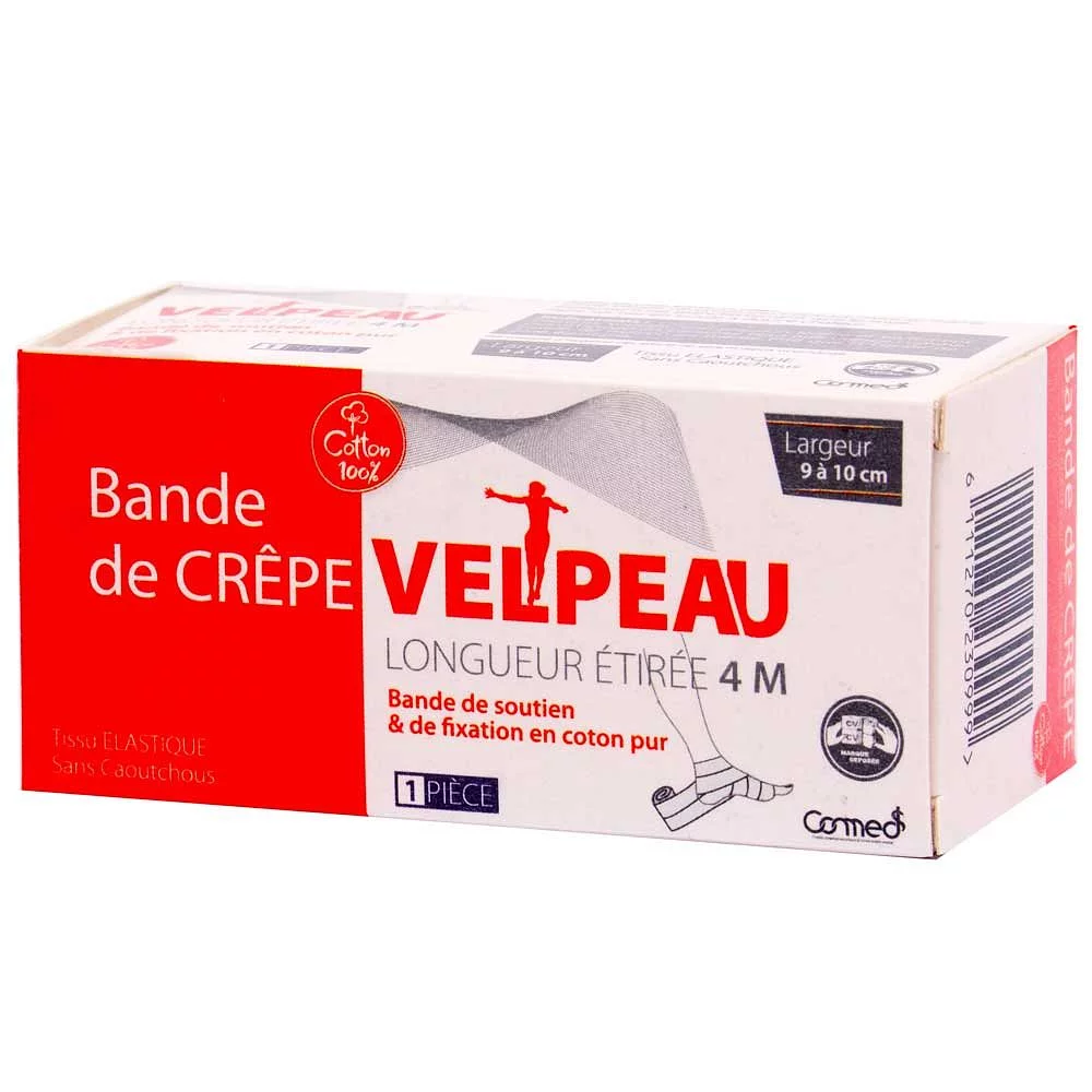 Crepe Velpeau Largeur 6-7cm Rouge