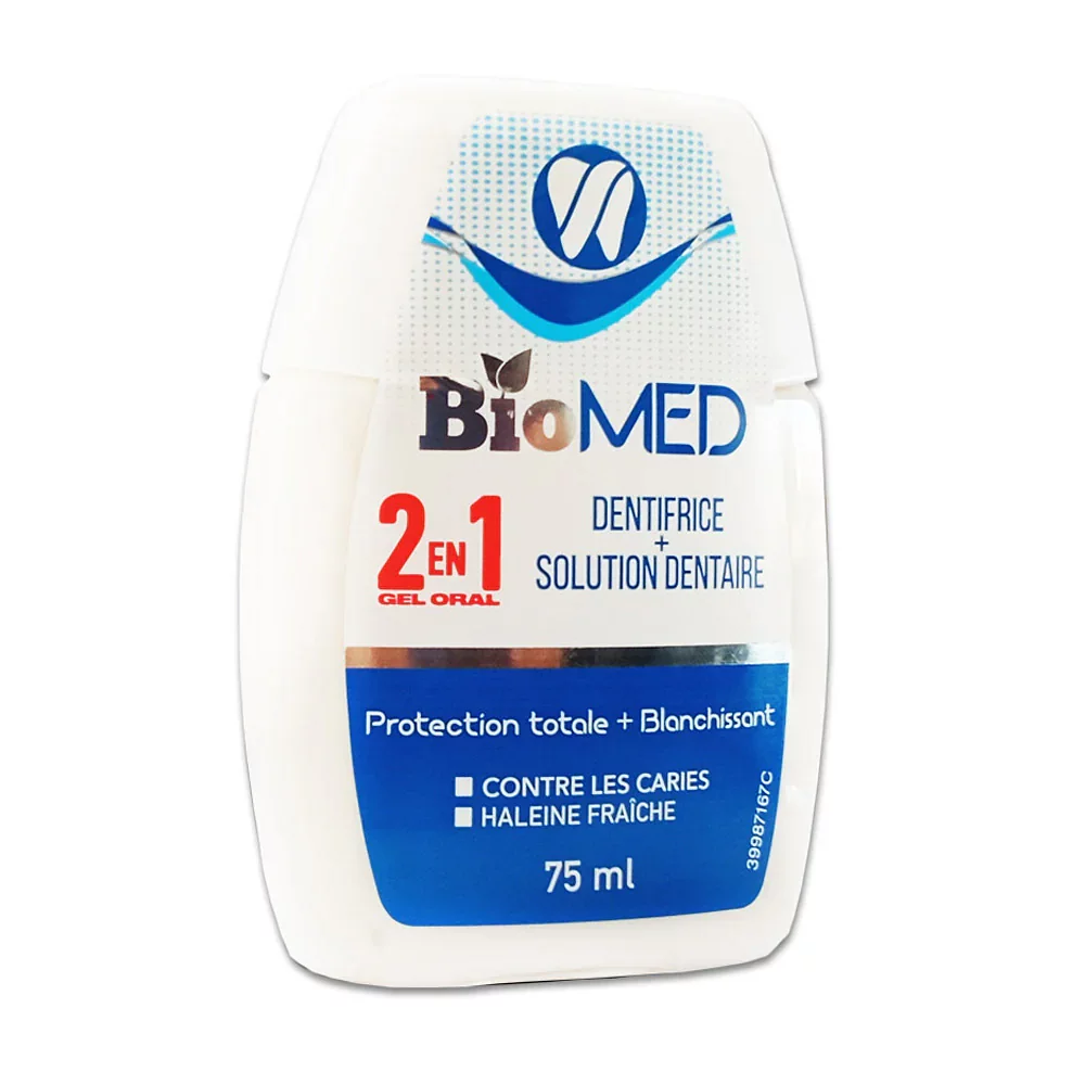 BIOMED DENTIFRICE PROTECTION TOTALE 2 EN 1 75ML