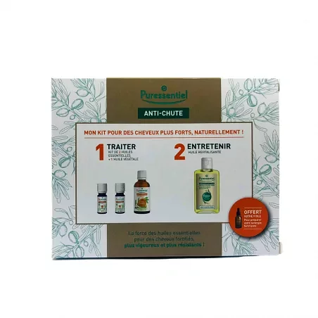 PURESSENTIEL KIT ANTI-CHUTE HUILE REVITALISANTE 100ML + HUILE VEGETALE ARGAN 50ML + HUILE ESSENTIELLE GINGEMBRE FRAIS 5ML + HUILE ESSENTIELLE LEMONGRASS 10ML + 1 FLACON VIDE 30ML OFFERT