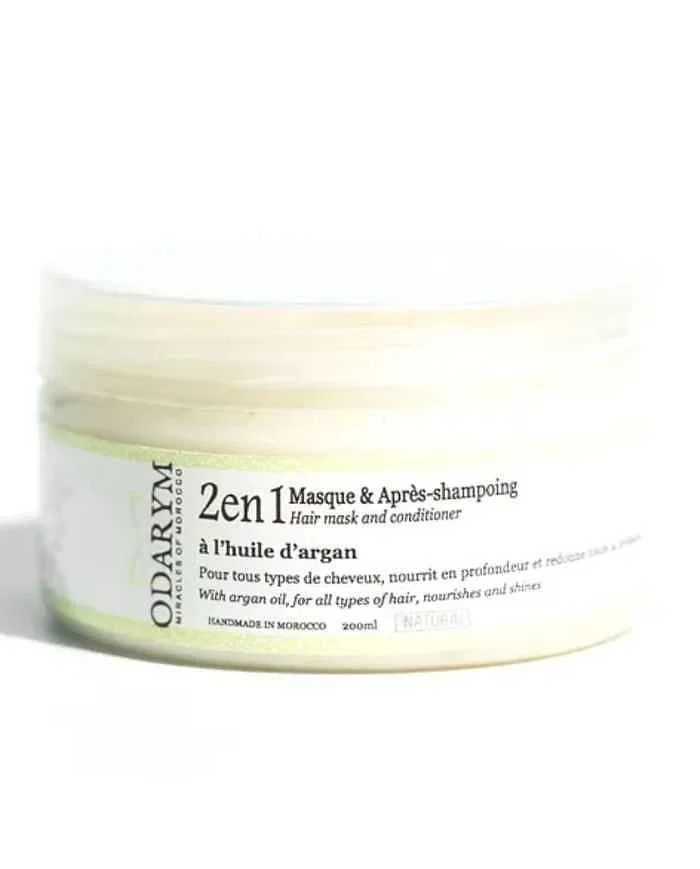Odarym 2 En 1 Masque & Apres Shampooing A L'huile D'argan 200ml