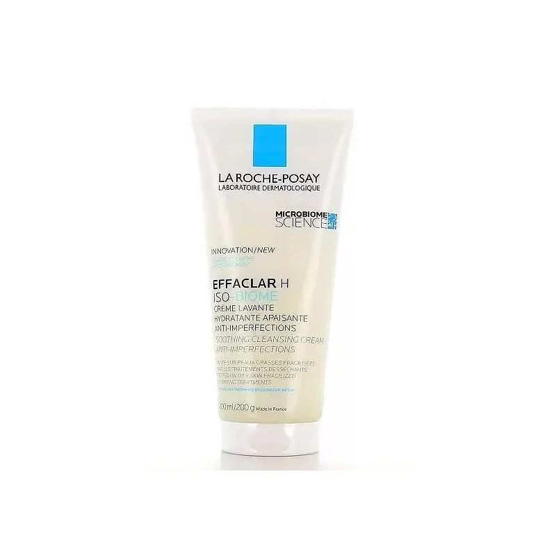 LA ROCHE POSAY EFFALCAR H ISO-B CREME LAVANTE HYDRATANTE APAISANTE PEAUX FAGILISEES PAR LES TRAITEMENTS ANTI-ACNE 200ML