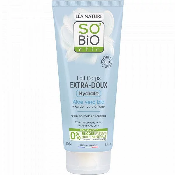 SO'BIO LAIT CORPS EXTRA-DOUX HYDRATE ALOE VERA BIO 200ML 