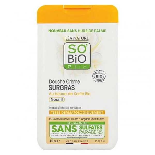So Bio Etic Douche Creme Surgras Au Beurre De Karite Bio 450ml