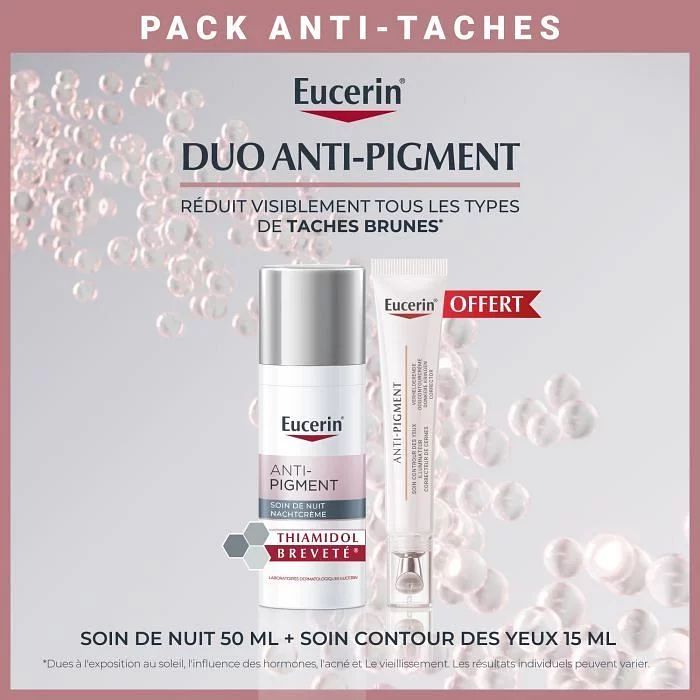 EUCERIN PACK ANTI-PIGMENT SOIN DE NUIT 50ML + CONTOUR DES YEUX CORRECTEUR DE CERNES 15ML