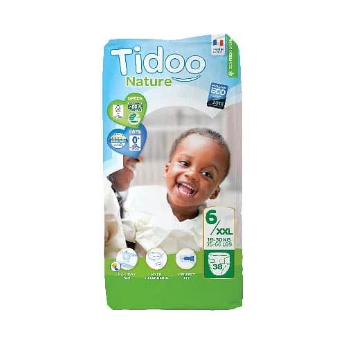 TIDOO NATURE COUCHES JUMBO TAILLE XL T6 16-30KG BOITE DE 38