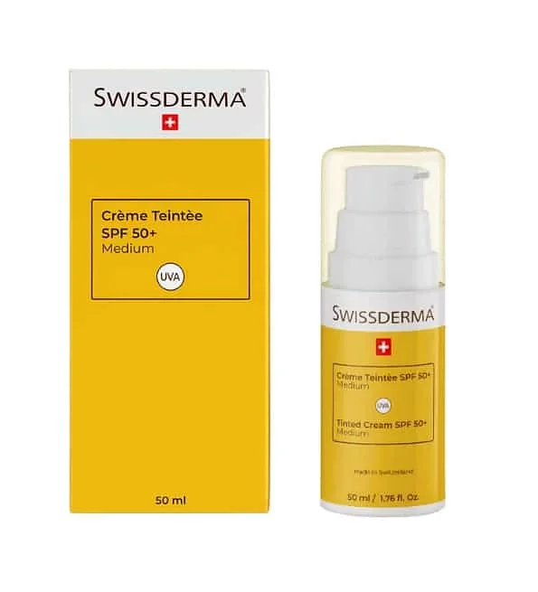 Swissderma Creme Solaire Teintee Medium Spf50+ 50ml