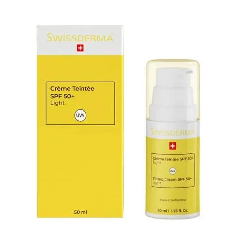 Swissderma Creme Solaire Teintee Light Spf50+ 50ml