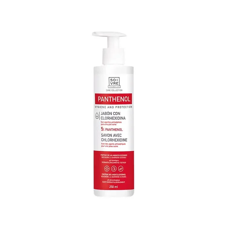 SOIVRE SAVON PANTHENOL ANTISEPTIQUE CHLOREXIDINE 250ML