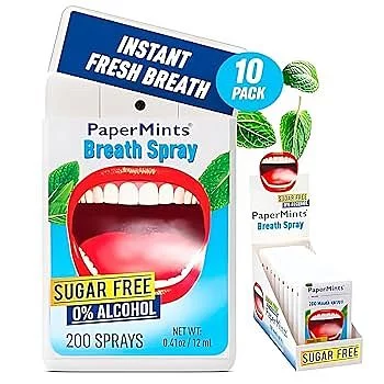 PAPERMINTS PACK 200 MOUTH SPRAYS + 24 SPRAY INSTANT FRESH BREATH + COOL CAPS BOITE DE 18