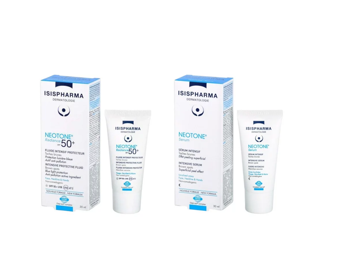 Isispharma Pack Neotone Radiance Spf50+ Fluide Intensif Protecteur 30ml +  Neotone Serum Intensif 30ml