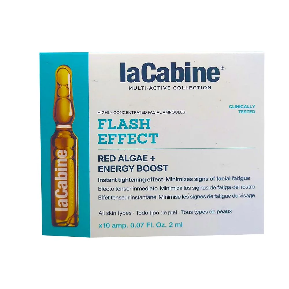 Lacabine Flash Effect Red Algae + Energy Boost Boite De 10*2ml Ampoules