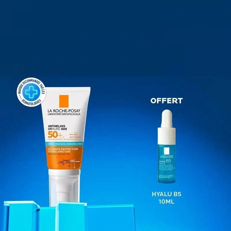 La Roche Posay Pack Anthelios Xl Confort Creme Invisible Peaux Sensibles Spf50+ 50ml + Hyalu B5 Serum