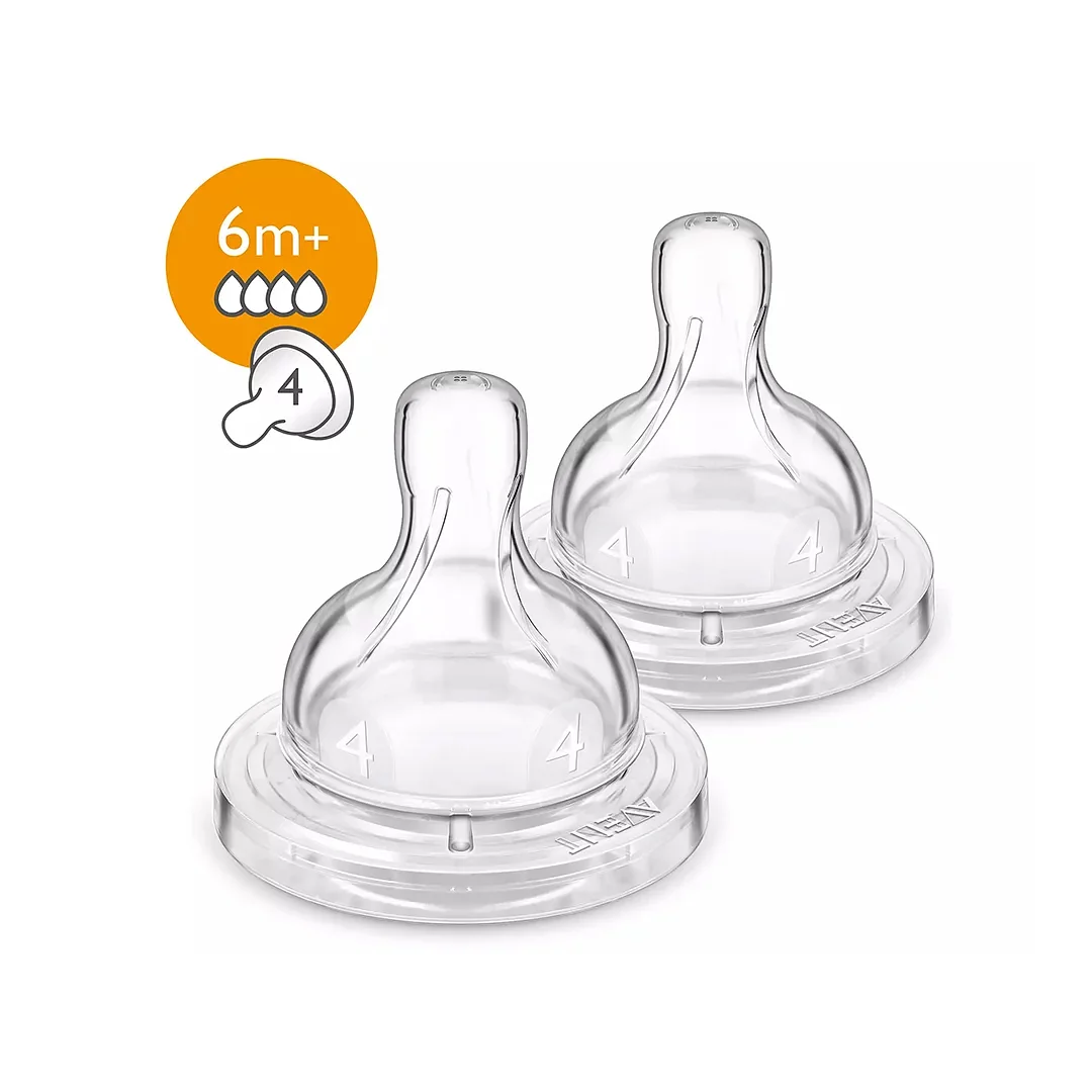 Avent Classic+ Tetines +6mois+ Taille 4 Boite De 2 Reference Scf634/27