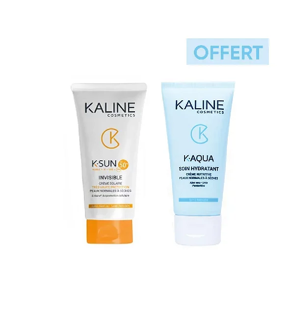 Kaline Pack K-sun Ecran Invisible + K-aqua Soin Hydratant Creme Nutritive 50ml Offre Special